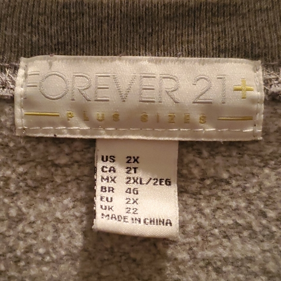 FOREVER 21 GRAY PEARL 💙 SWEATER 2X - Picture 3 of 3